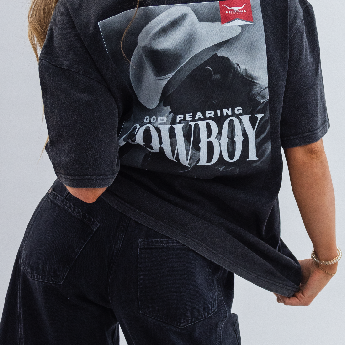 God Fearing Cowboy x Arizona Cattle Tee Black