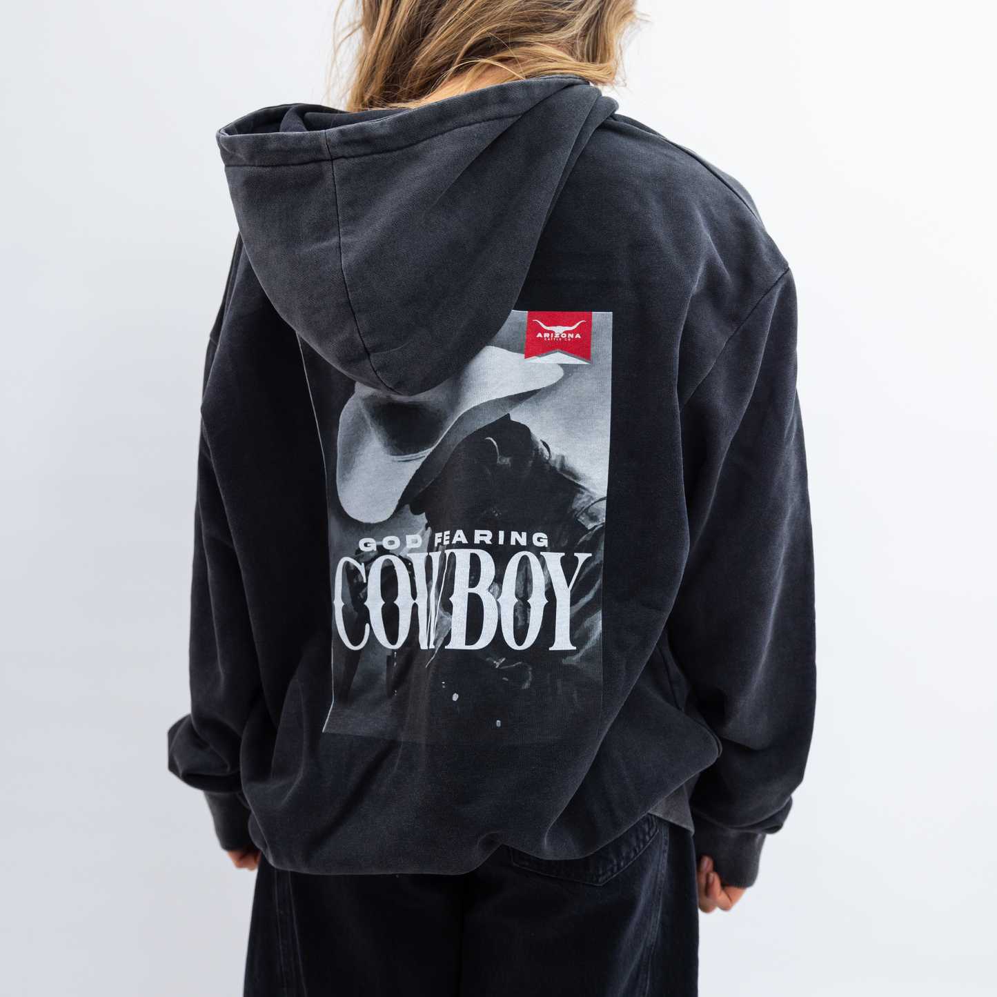 God Fearing X Arizona cattle Hoodie Black